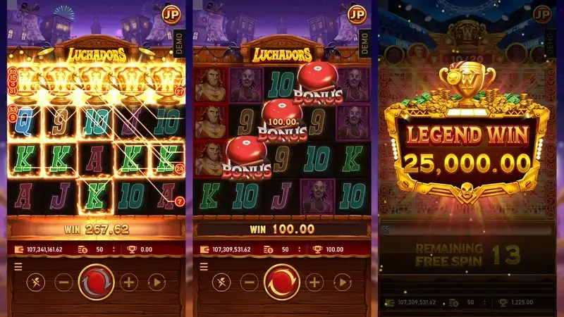 RSG皇家電子黃金摔角手老虎機LEGEND WIN傳奇贏分結算畫面