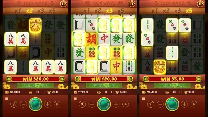 RSG皇家電子麻將發了老虎機連線獲勝與1024路玩法畫面