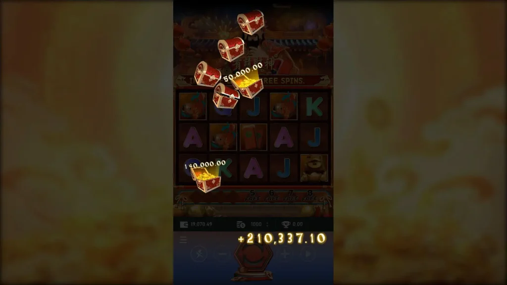 老虎機遊戲寶箱觸發高額獎勵爆分實況